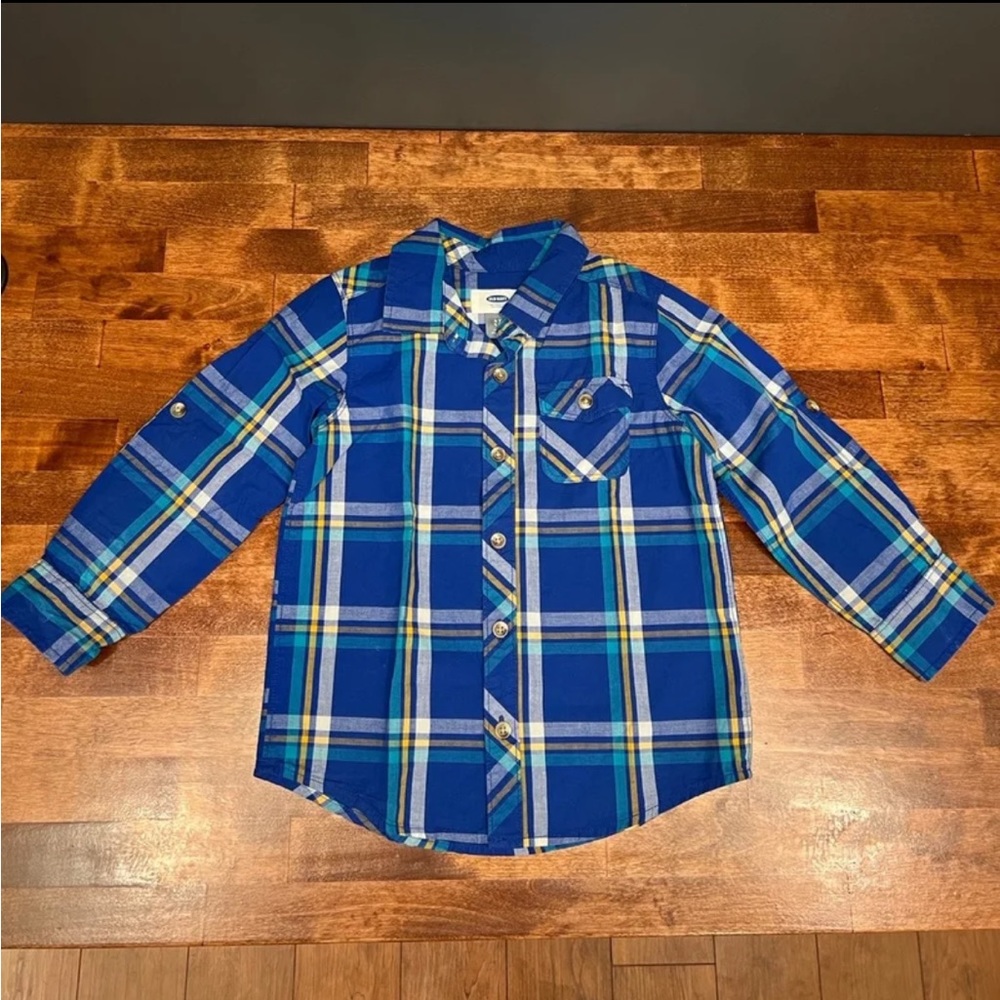 Boy’s Old Navy 4t Dress Shirt; Boys Blue 4t Long Sleeve Shirt; Boys 4t Plaid